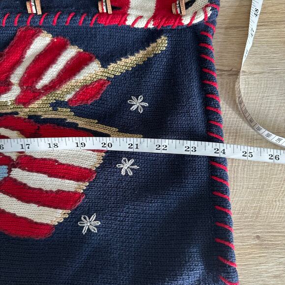 Eagle's Eye Vintage 90s Patriotic Vote Americana Democratic Sweater Vest L - Picture 10 of 10